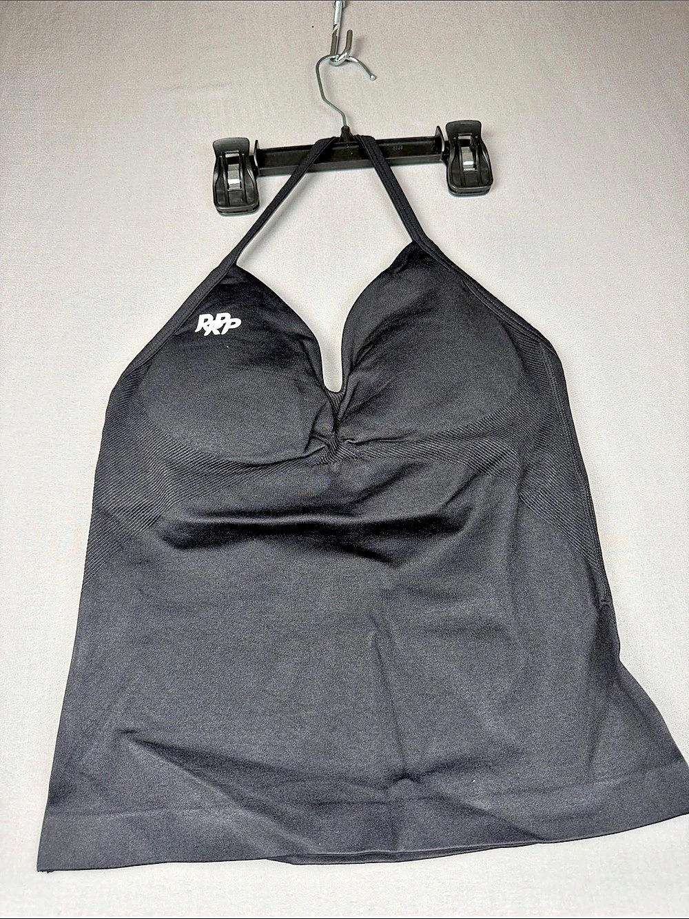 Rather Peach Black Athletic Halter Camisole Size Small